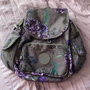 Kipling City Pack Small Purple & Grey Floral Backpack